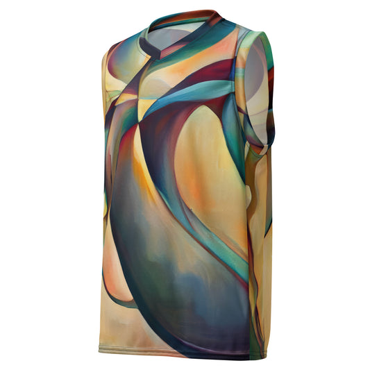 DMV 0243 Abstract Art Recycled unisex basketball jersey