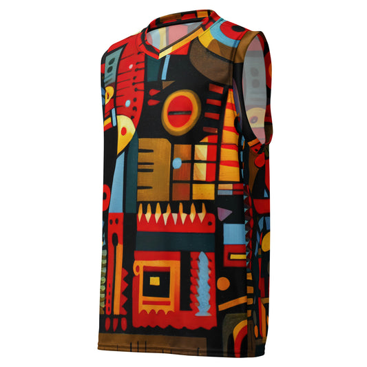 DMV 0233 Psy Art Recycled unisex basketball jersey