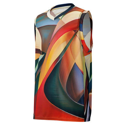 DMV 0015 Abstract Art Recycled unisex basketball jersey