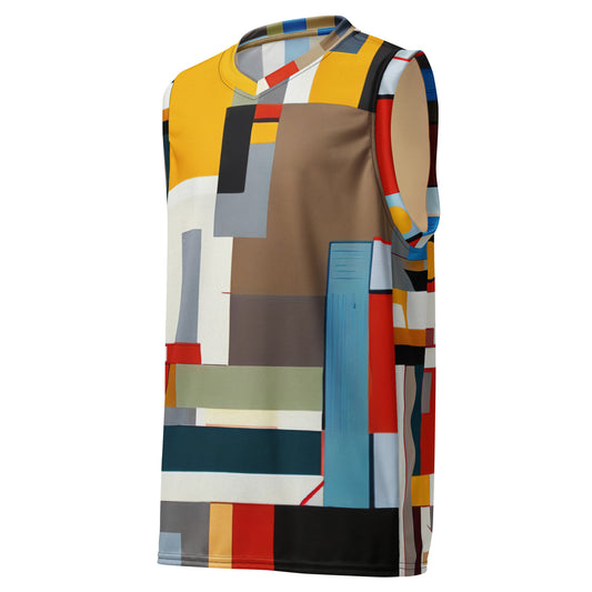 DMV 0016 Abstract Art Recycled unisex basketball jersey