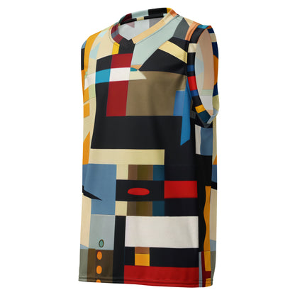 DMV 0023 Abstract Art Recycled unisex basketball jersey