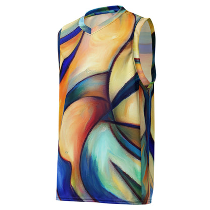 DMV 0162 Abstract Art Recycled unisex basketball jersey