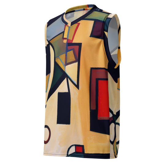 DMV 0168 Abstract Art Recycled unisex basketball jersey