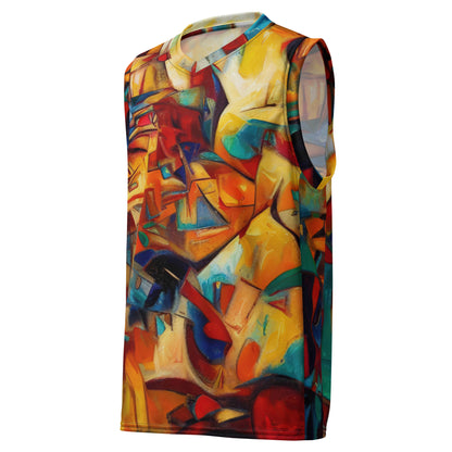 DMV 0416 Abstract Art Recycled unisex basketball jersey