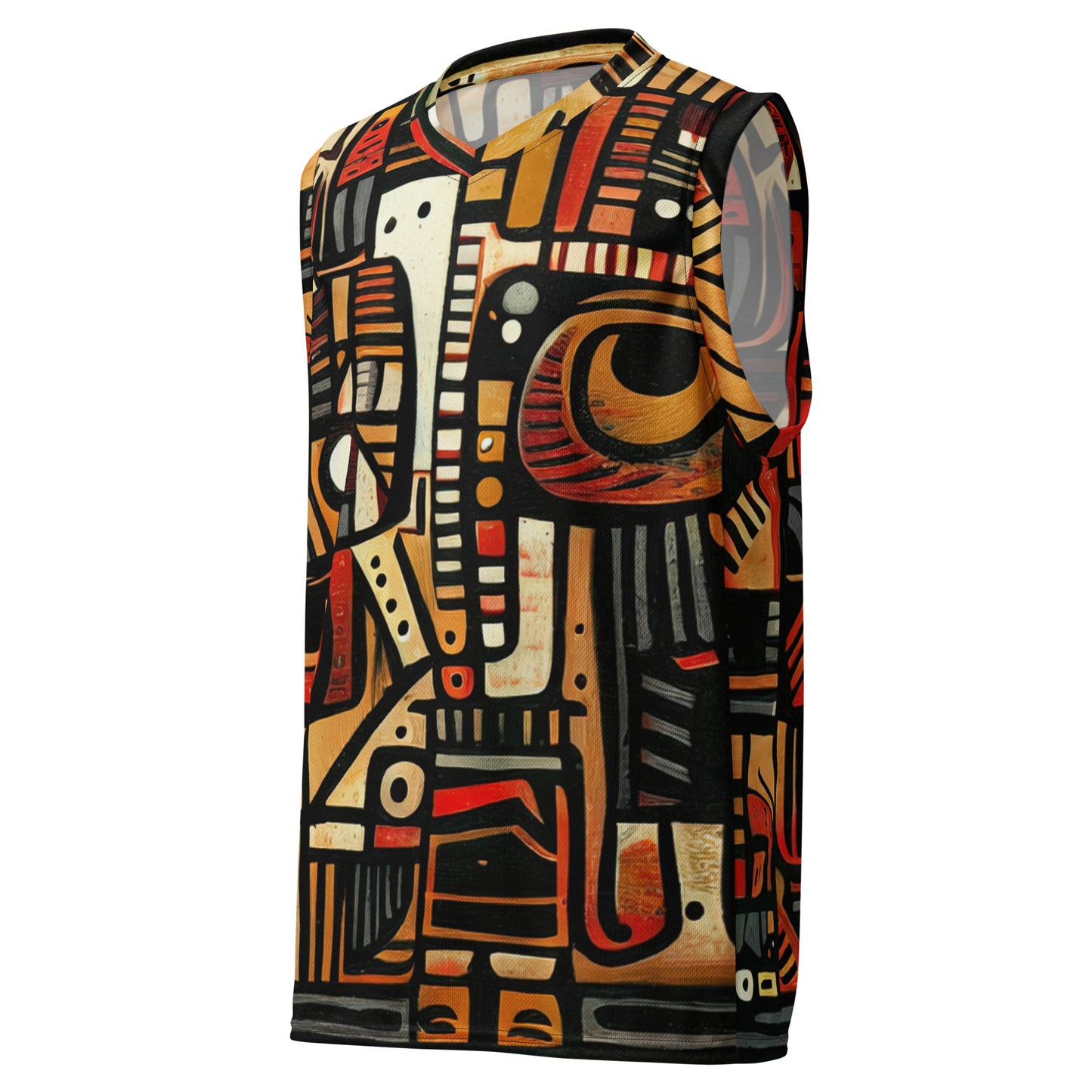 DMV 0505 Retro Art Recycled unisex basketball jersey