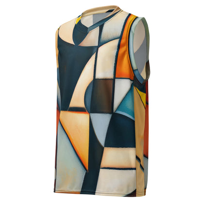 DMV 0433 Abstract Art Recycled unisex basketball jersey