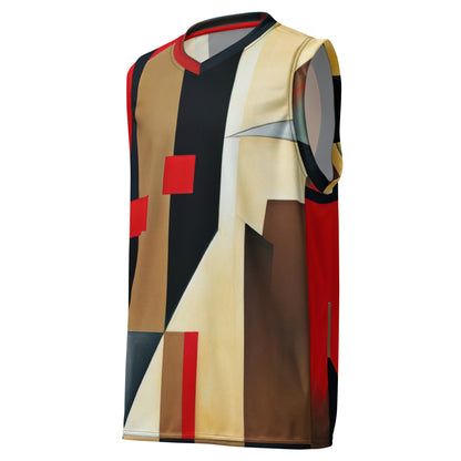 DMV 1423 Abstract Art Recycled unisex basketball jersey