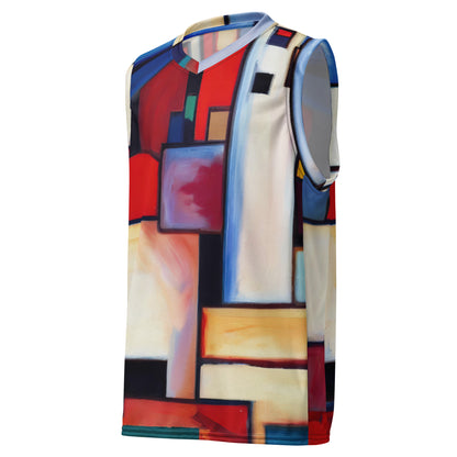 DMV 1742 Abstract Art Recycled unisex basketball jersey