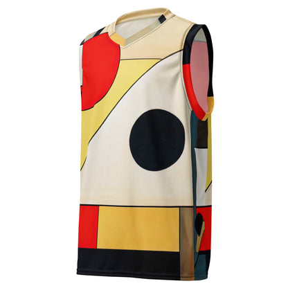 DMV 1372 Retro Art Recycled unisex basketball jersey