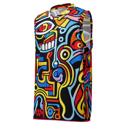 DMV 0877 Psy Art Recycled unisex basketball jersey