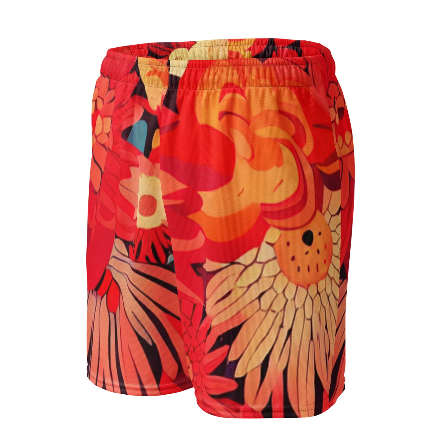 DMV 0105 Floral Unisex mesh shorts