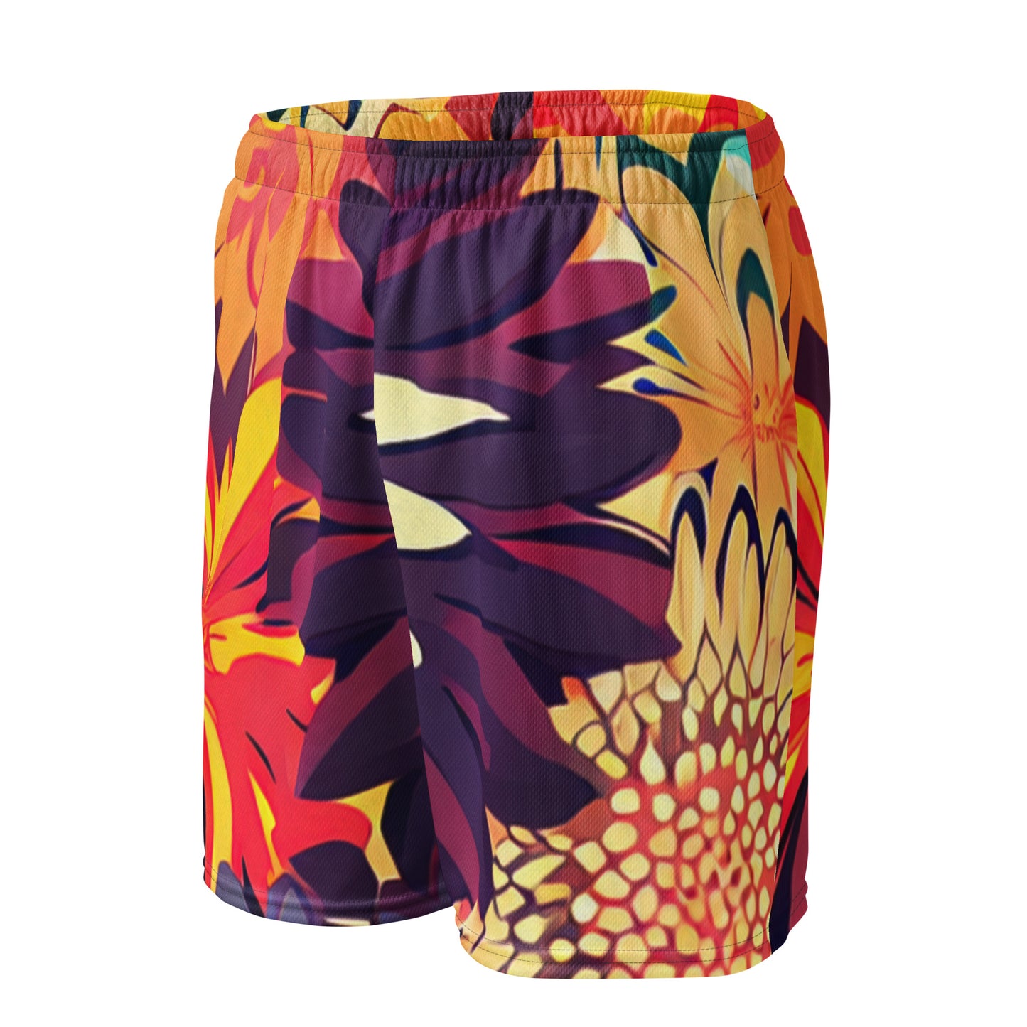 DMV 0097 Floral Unisex mesh shorts