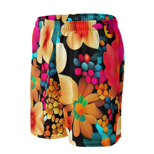 DMV 0259 Floral Unisex mesh shorts