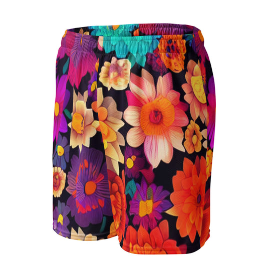 DMV 0192 Floral Unisex mesh shorts