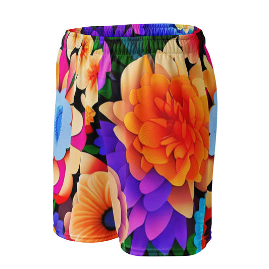 DMV 0309 Floral Unisex mesh shorts