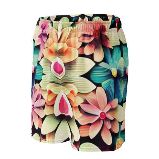 DMV 0307 Floral Unisex mesh shorts