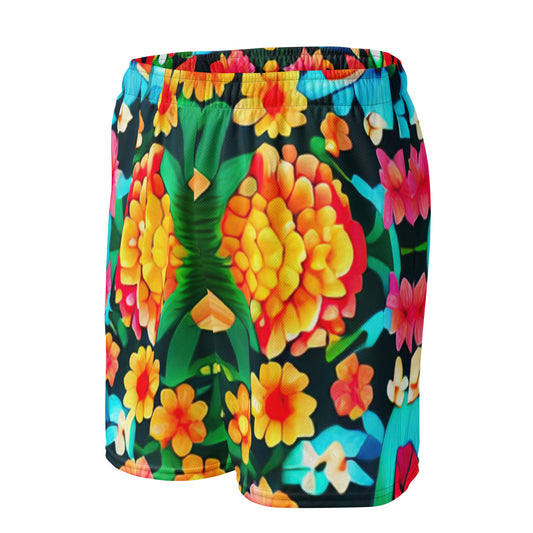 DMV 0193 Floral Unisex mesh shorts