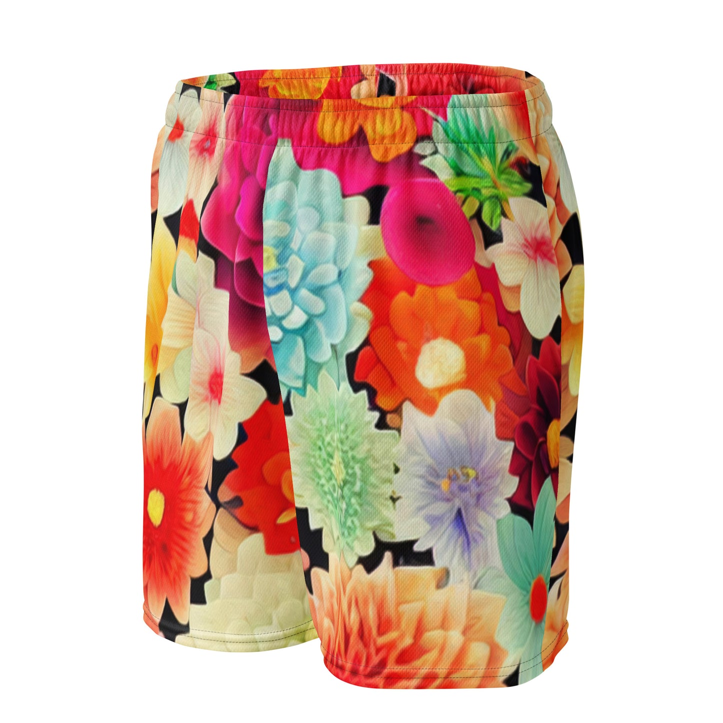 DMV 0424 Floral Unisex mesh shorts