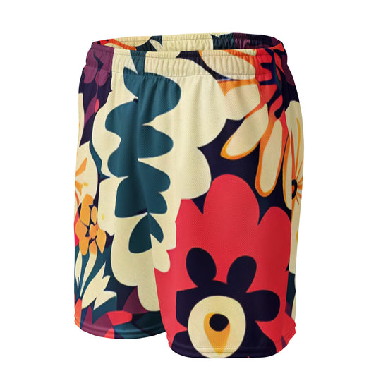DMV 1630 Floral Unisex mesh shorts