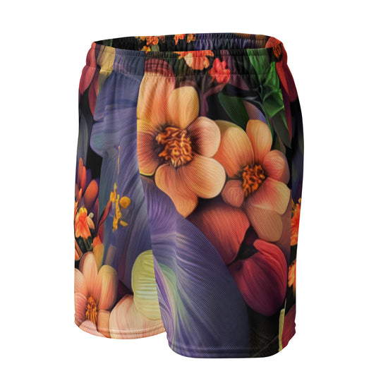 DMV 1458 Floral Unisex mesh shorts
