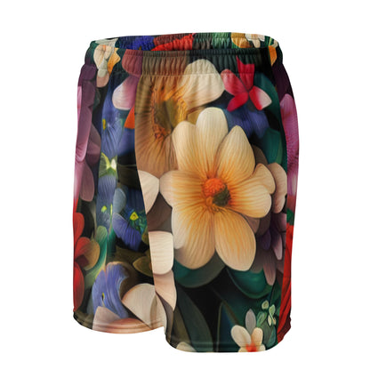 DMV 0375 Floral Unisex mesh shorts