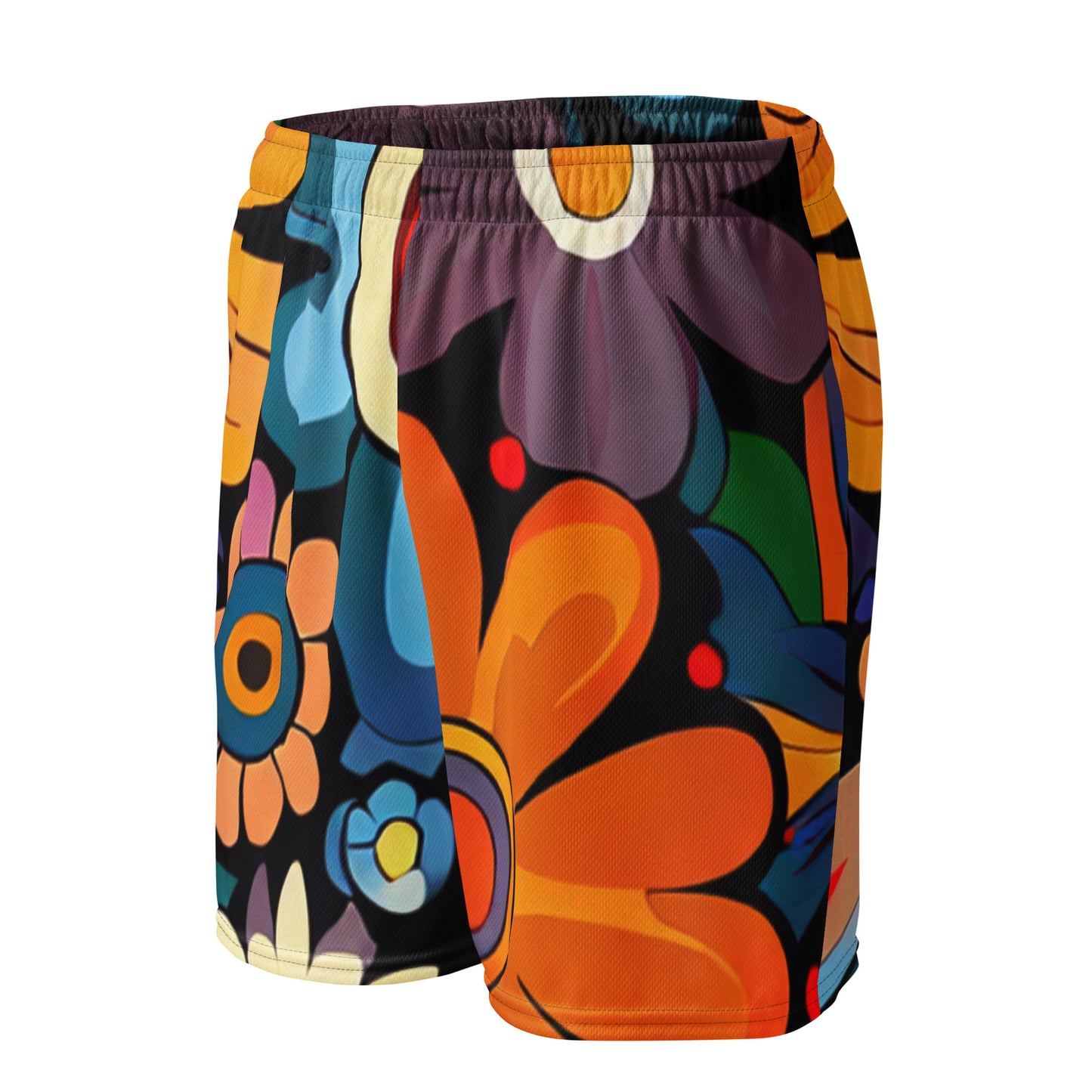 DMV 0300 Floral Unisex mesh shorts