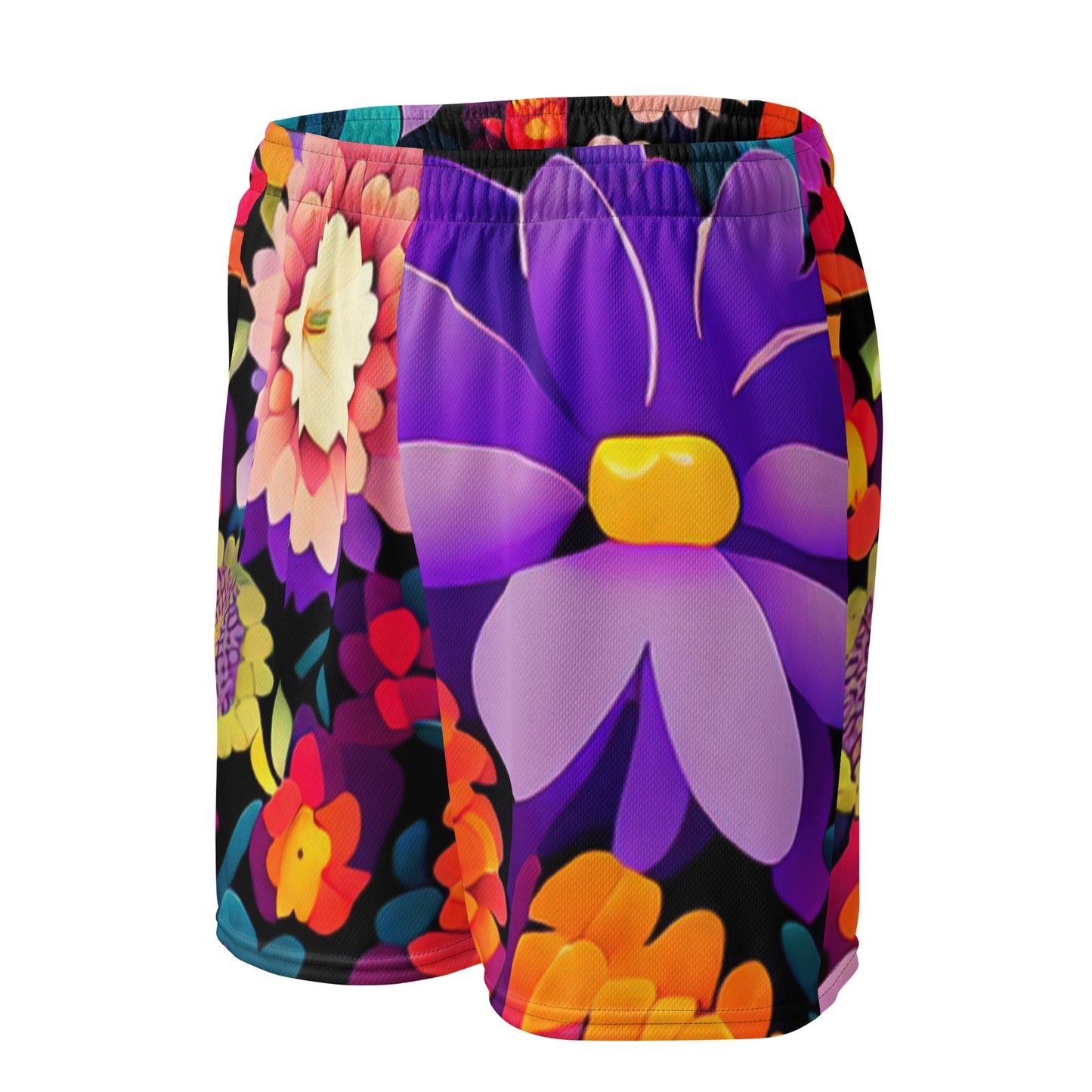 DMV 1774 Floral Unisex mesh shorts