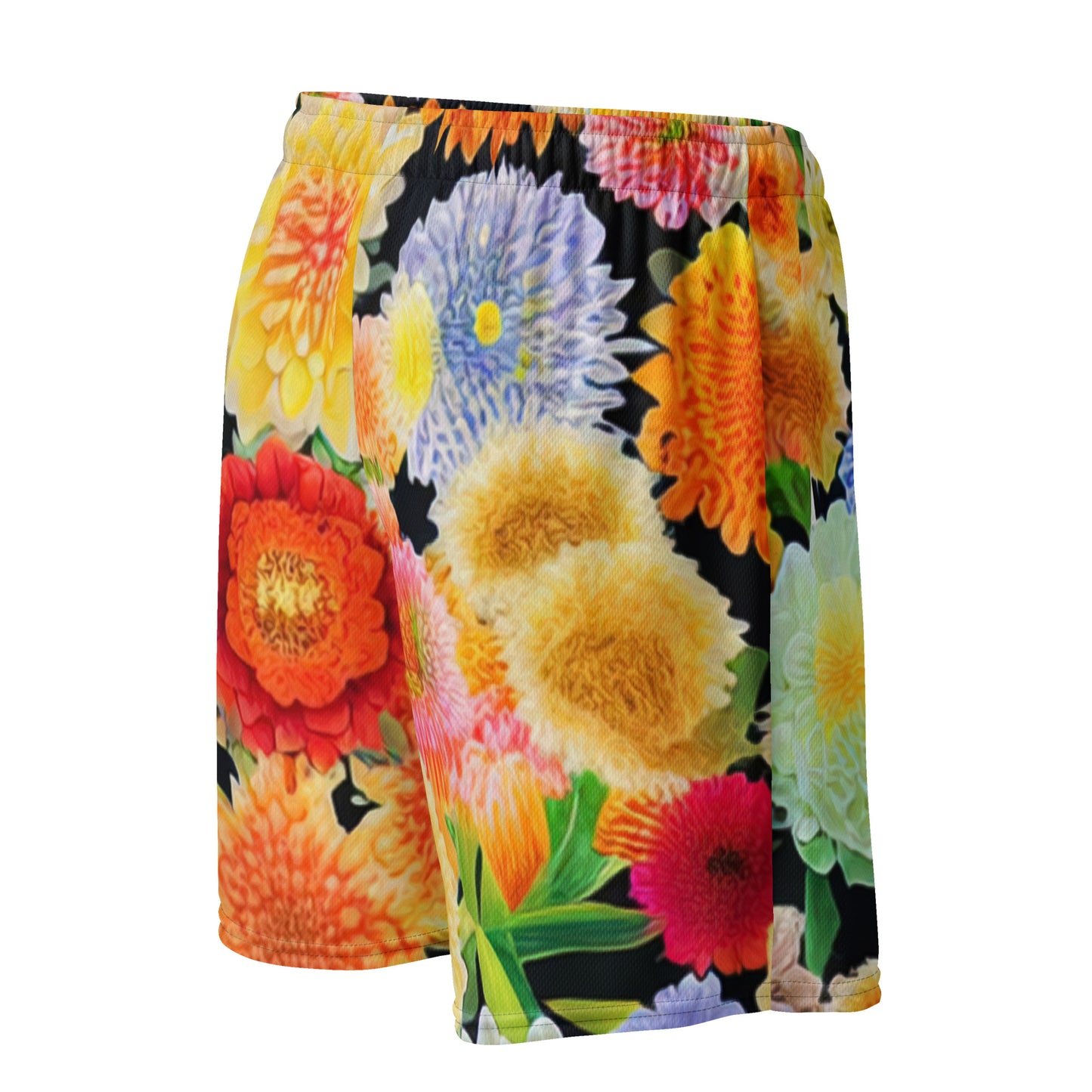 DMV 0004 Floral Unisex mesh shorts