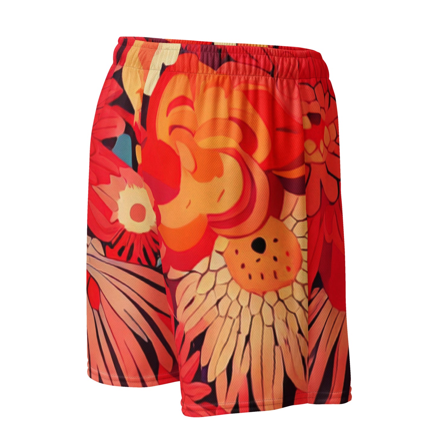 DMV 0105 Floral Unisex mesh shorts