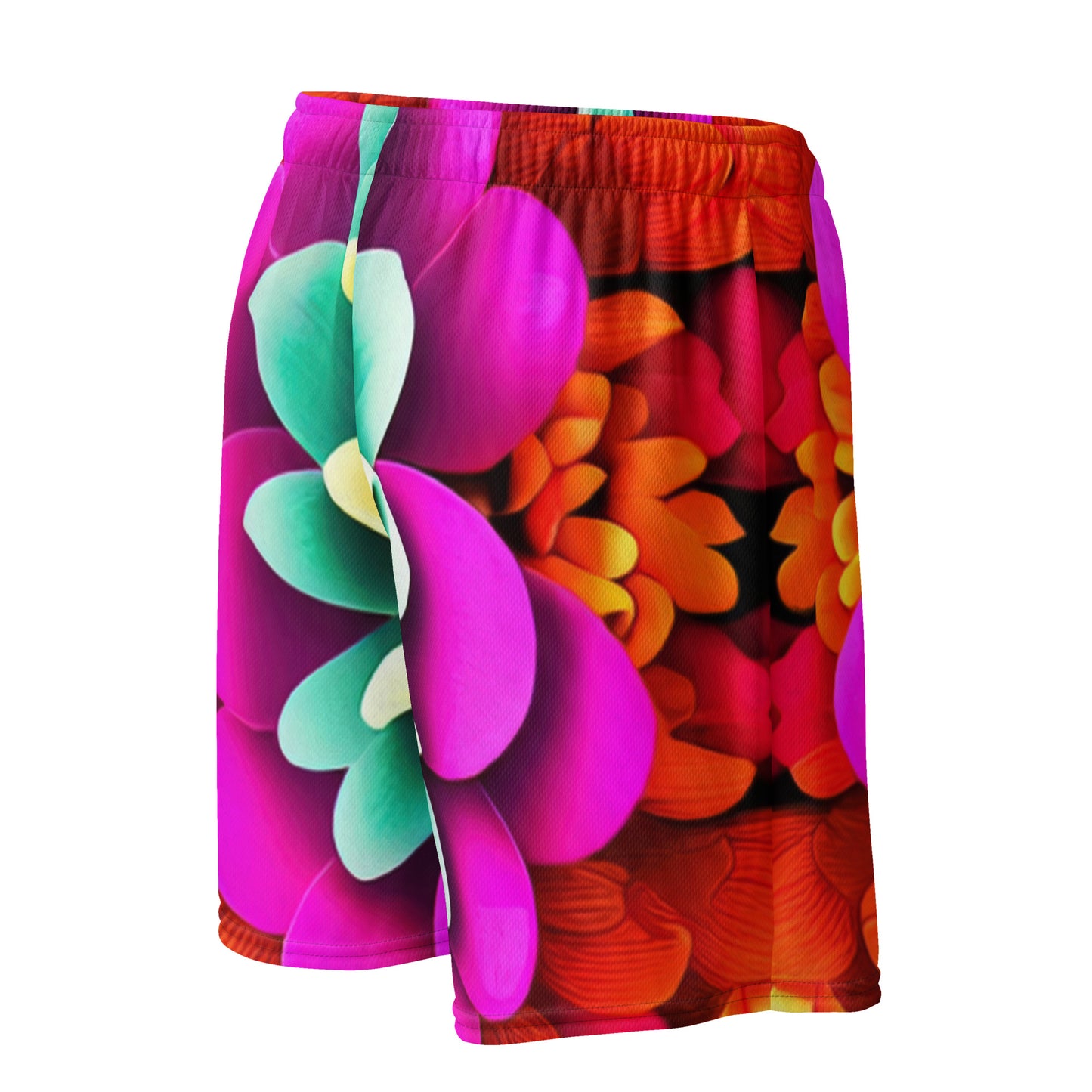 DMV 0250 Floral Unisex mesh shorts