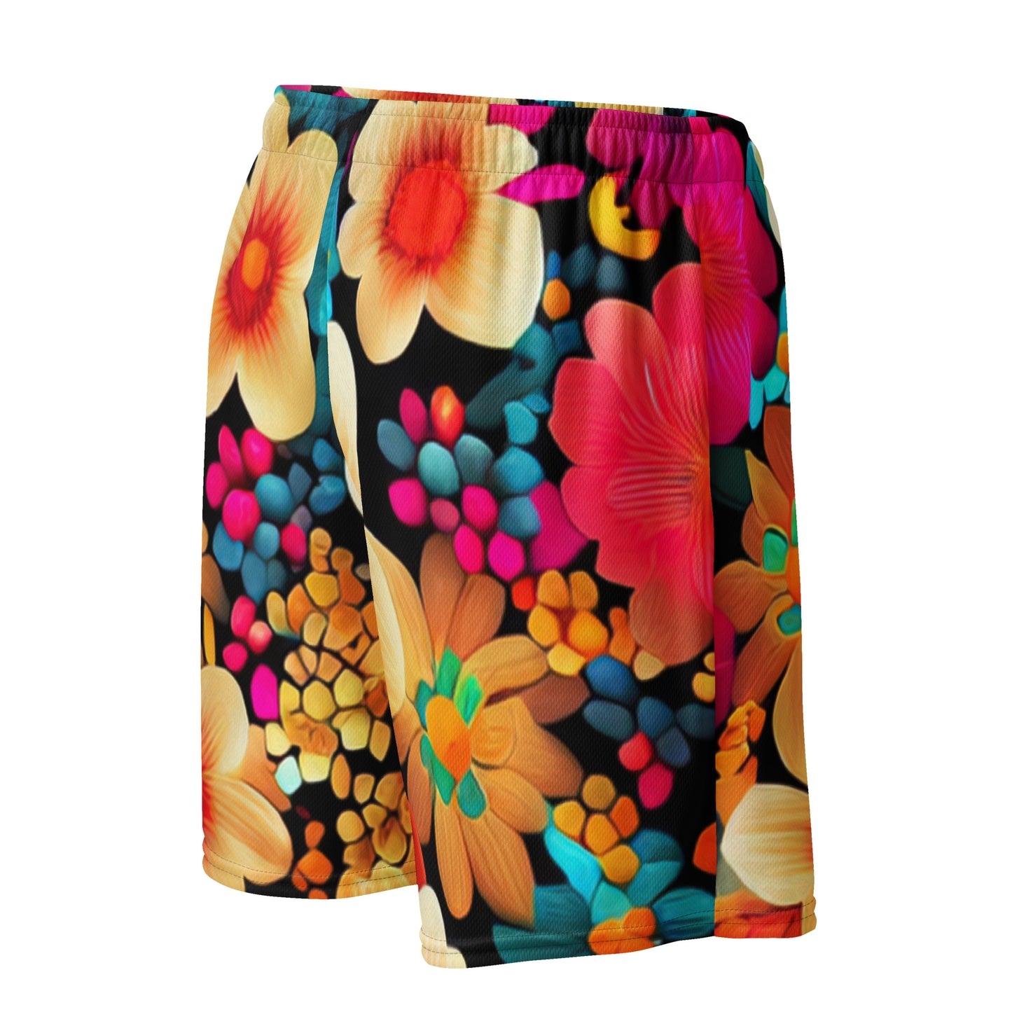 DMV 0259 Floral Unisex mesh shorts