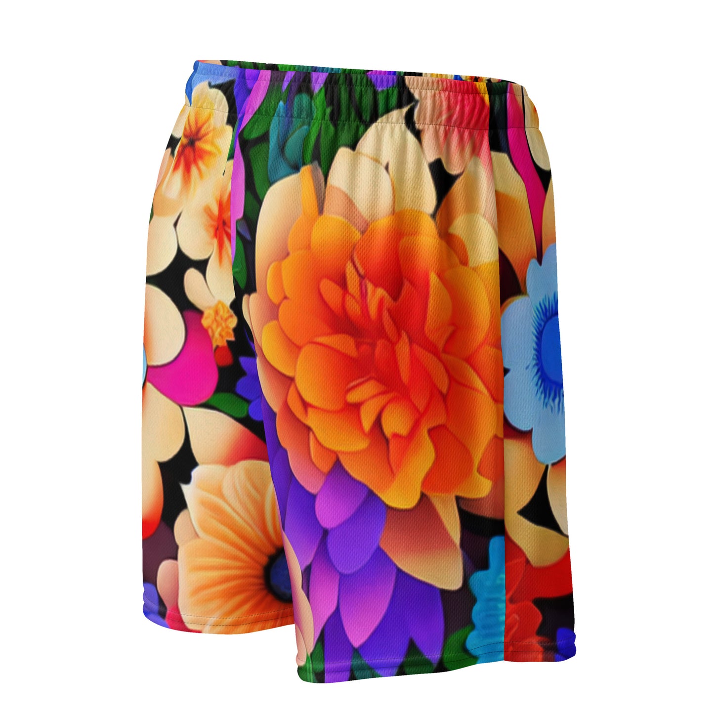 DMV 0309 Floral Unisex mesh shorts