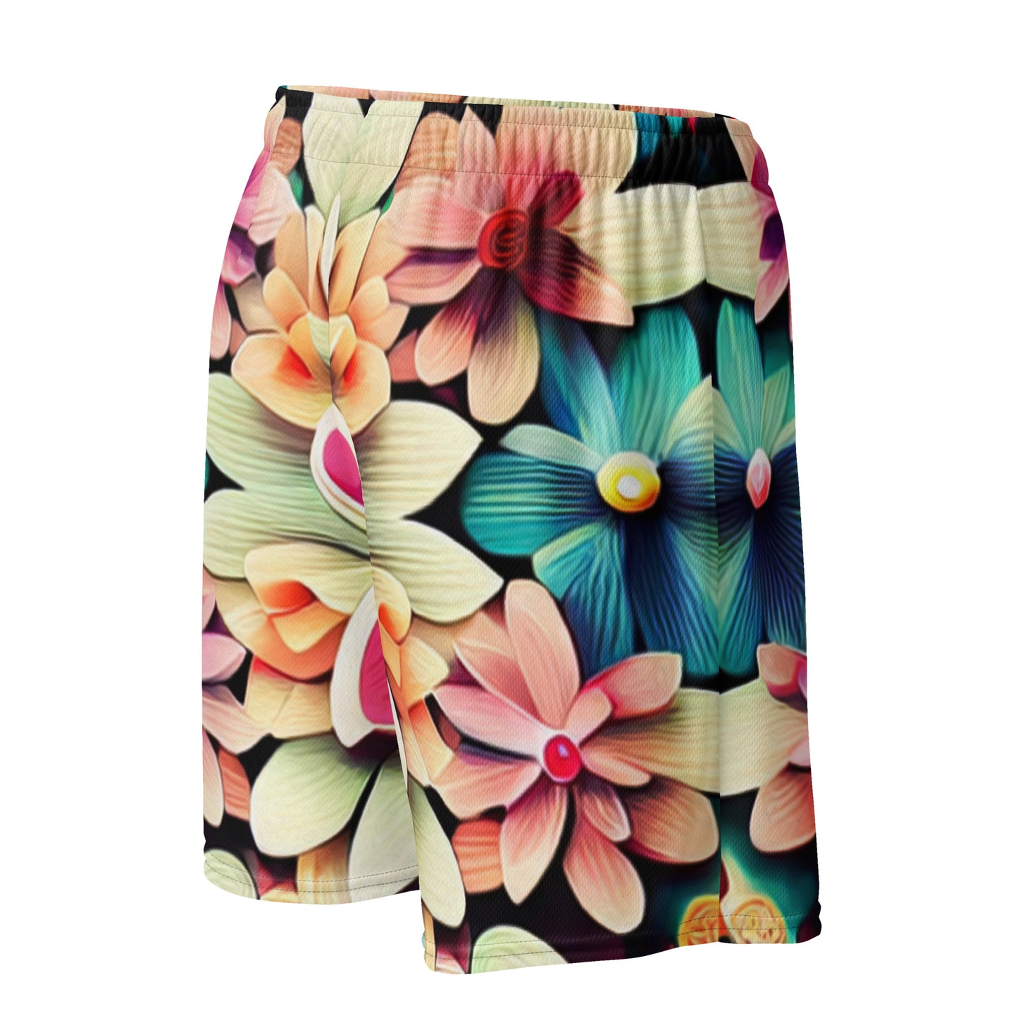 DMV 0307 Floral Unisex mesh shorts