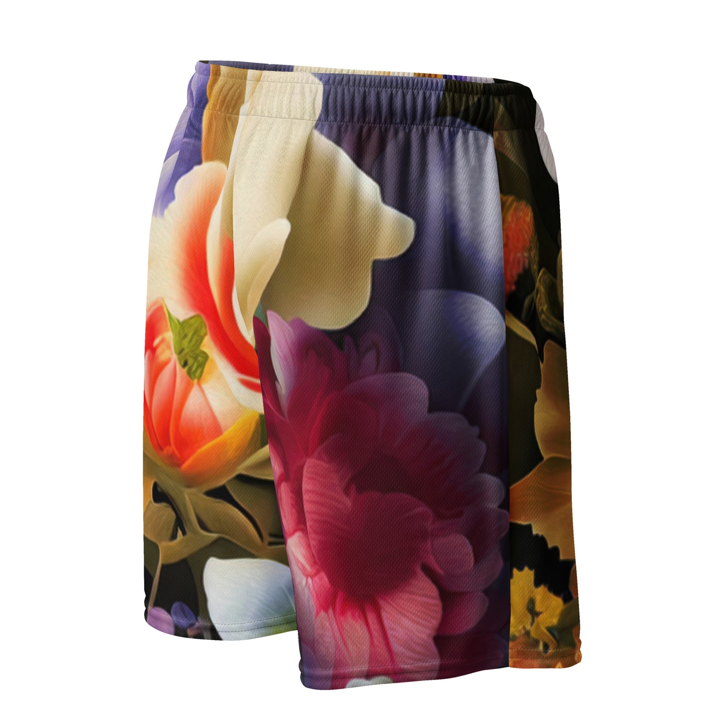 DMV 0268 Floral Unisex mesh shorts