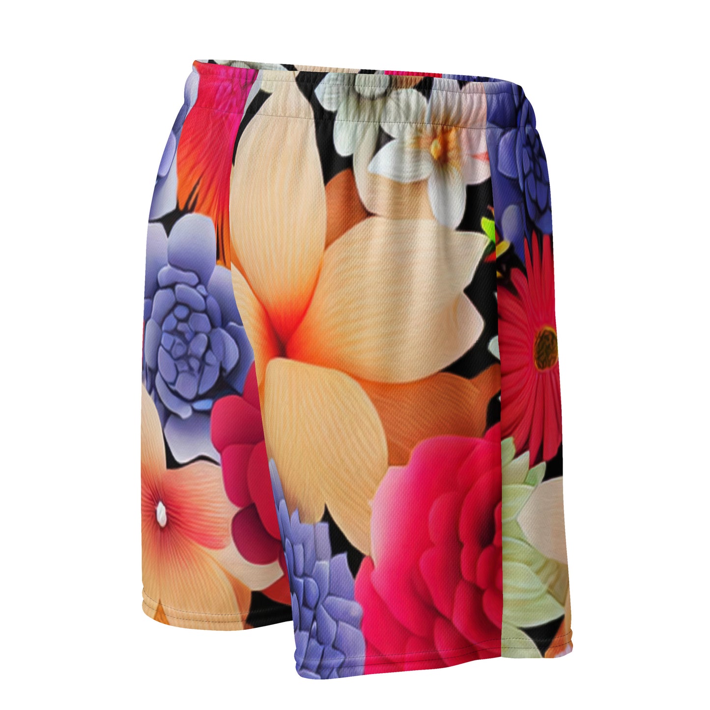 DMV 0999 Floral Unisex mesh shorts