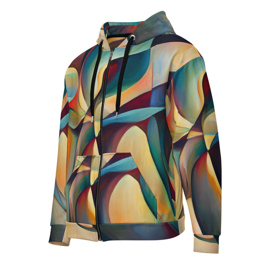 DMV 0243 Abstract Art Unisex zip hoodie