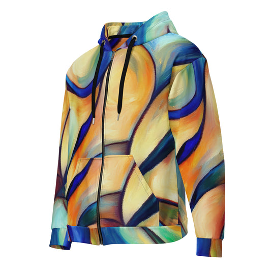 DMV 0162 Abstract Art Unisex zip hoodie