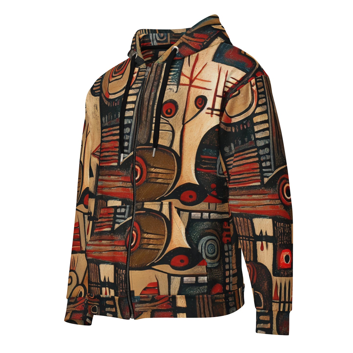 DMV 0256 Retro Art Unisex zip hoodie