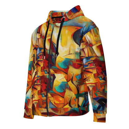 DMV 0416 Abstract Art Unisex zip hoodie