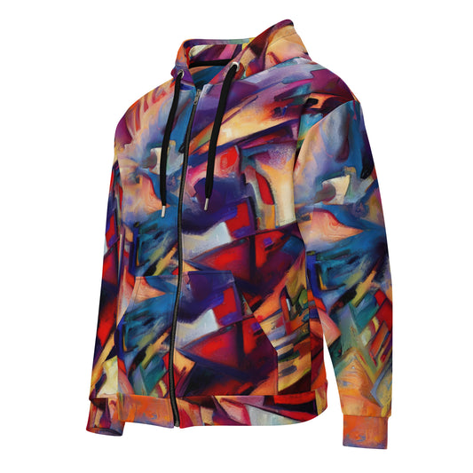DMV 0308 Abstract Art Unisex zip hoodie