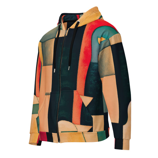 DMV 1344 Abstract Art Unisex zip hoodie