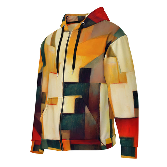 DMV 1078 Abstract Art Unisex zip hoodie