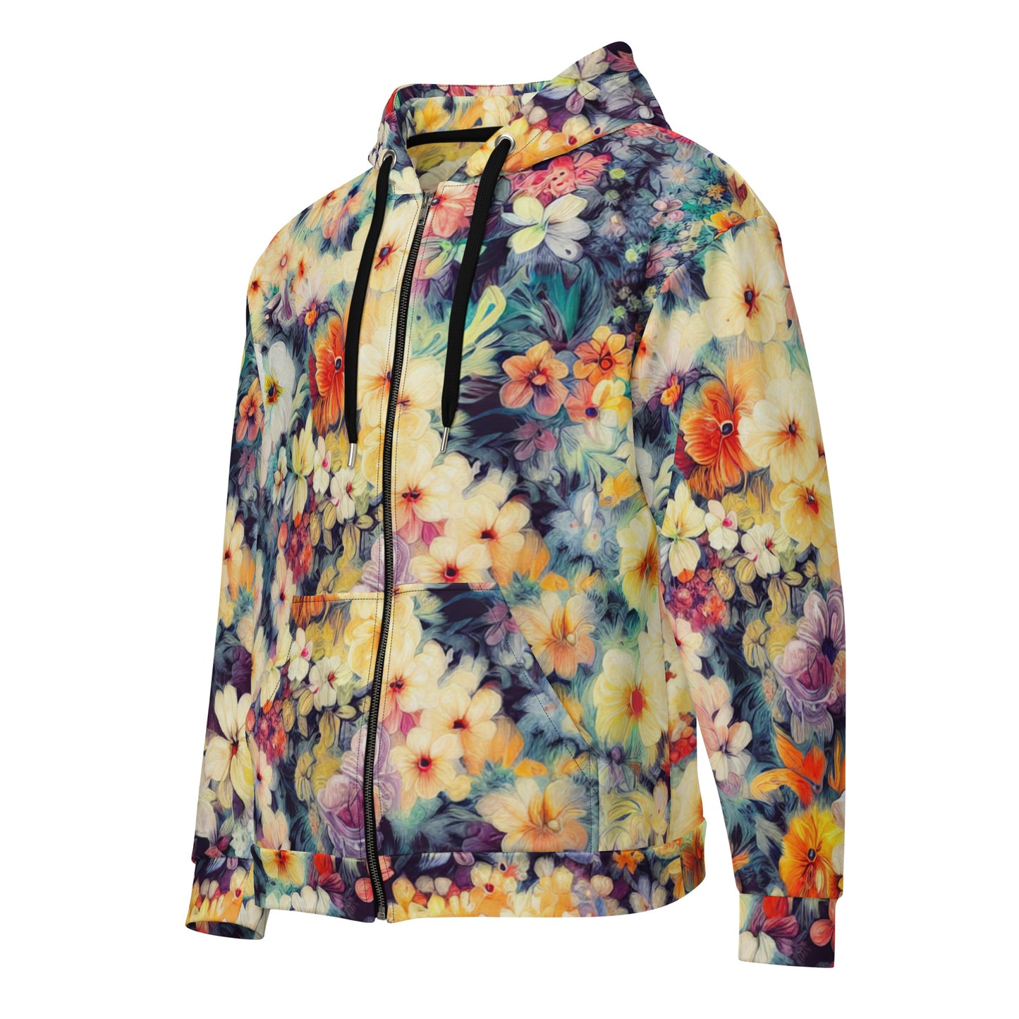 DMV 0513 Floral Unisex zip hoodie