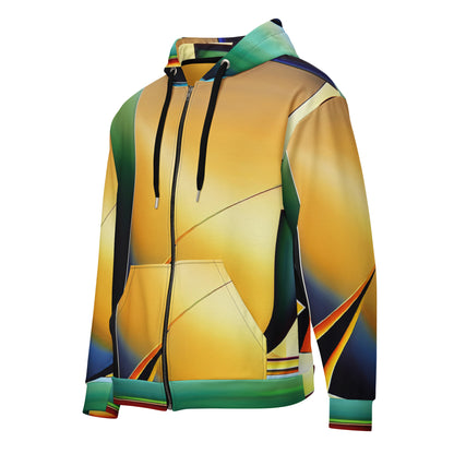 DMV 1015 Retro Art Unisex zip hoodie