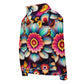 DMV 0219 Floral Unisex zip hoodie
