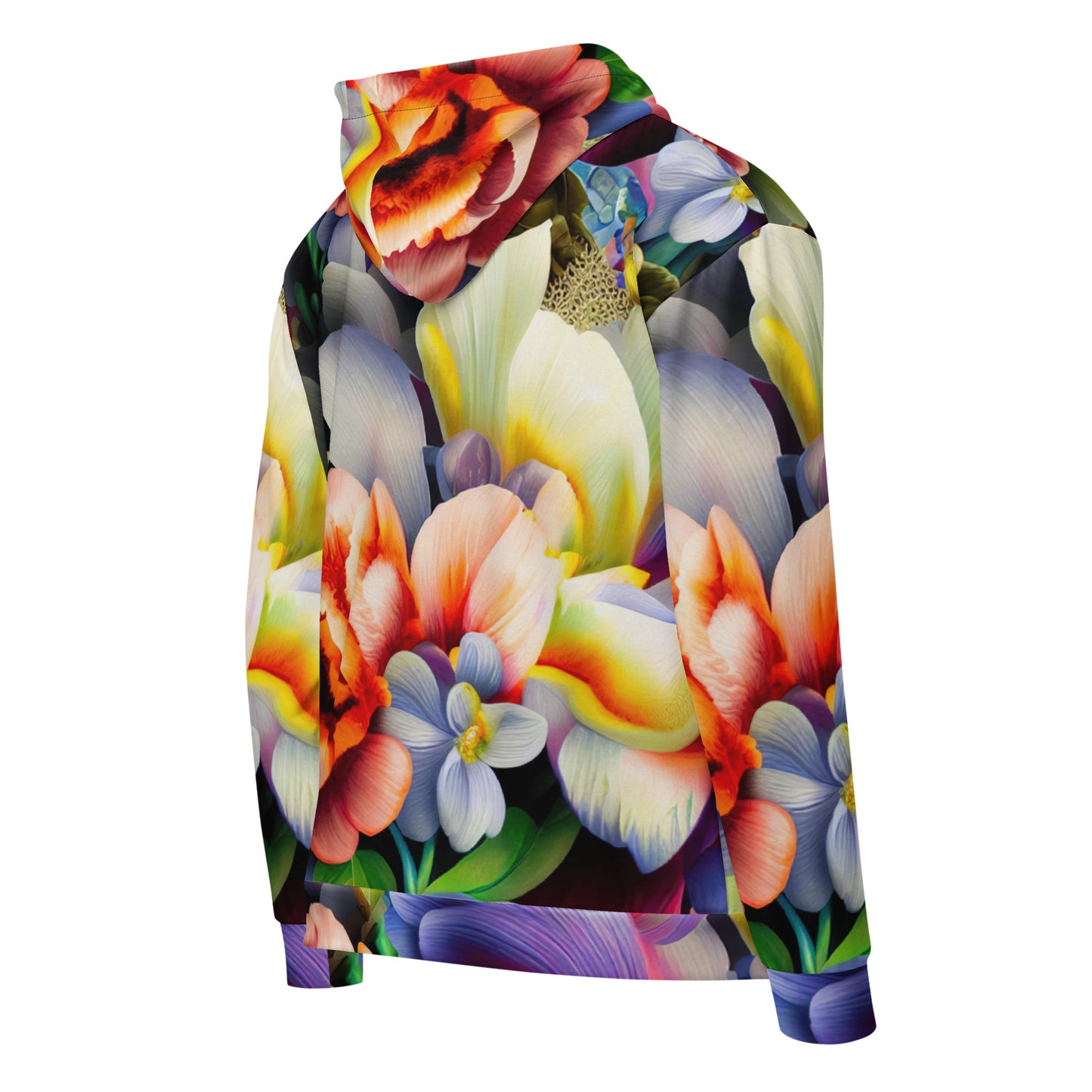 DMV 0081 Floral Unisex zip hoodie