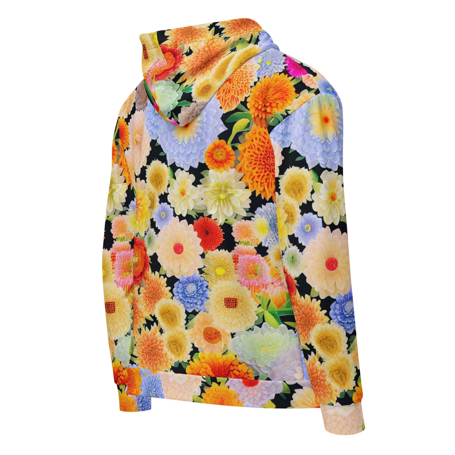 DMV 0004 Floral Unisex zip hoodie