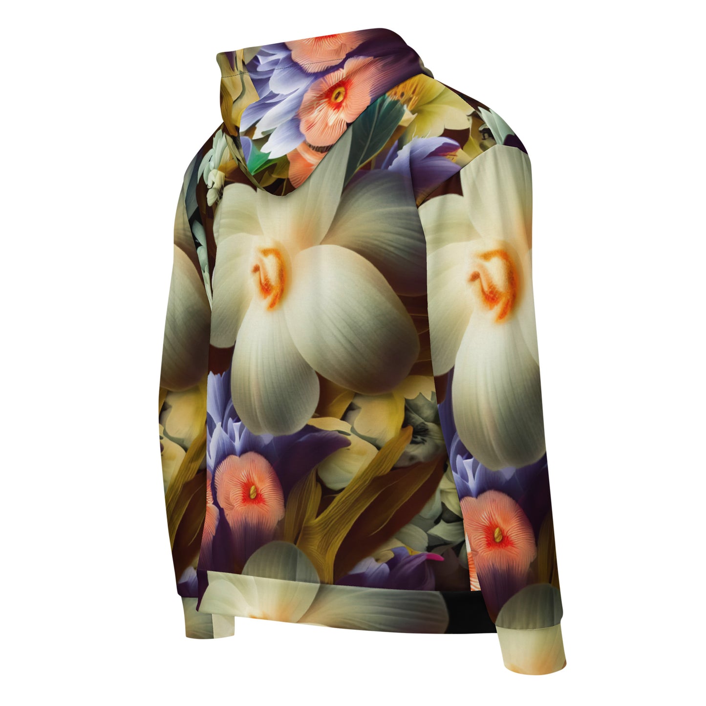 DMV 0125 Floral Unisex zip hoodie