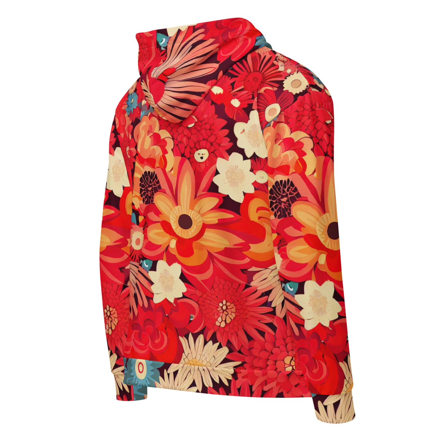 DMV 0105 Floral Unisex zip hoodie