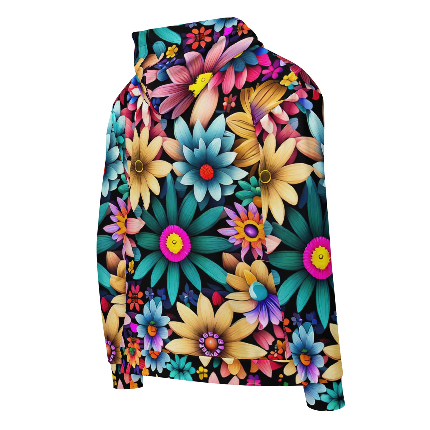 DMV 0265 Floral Unisex zip hoodie